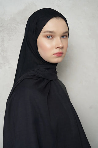 Çift Taraflı Premium Şal Ceylan Desen - Siyah