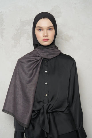 Çift Taraflı Premium Şal Dokulu Desen - Acı Kahve