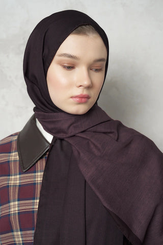 Çift Taraflı Premium Şal Dokulu Desen - Bordo