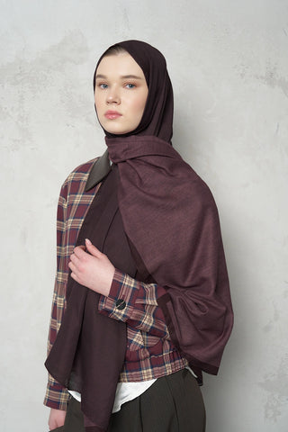 Çift Taraflı Premium Şal Dokulu Desen - Bordo