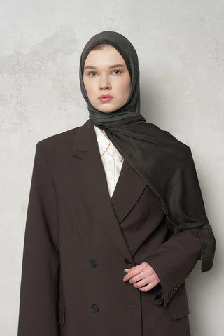 Çift Taraflı Premium Şal Dokulu Desen - Mocha