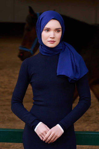 Comfort Pamuk Şal - Koyu Mavi