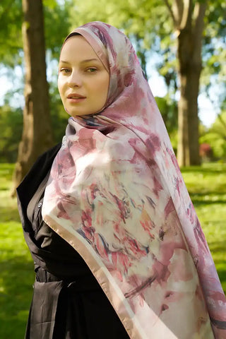 Crystal Flower Desen Şal - Nude