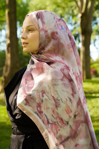 Crystal Flower Desen Şal - Nude