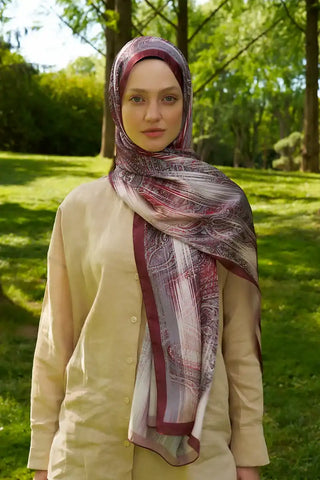 Crystal Hola Desen Şal - Bordo