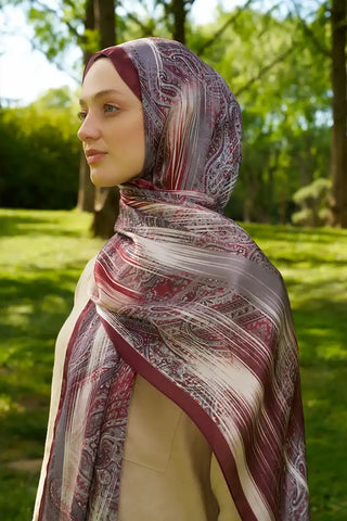 Crystal Hola Desen Şal - Bordo