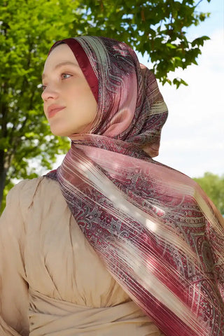 Crystal Hola Desen Şal - Kırmızı