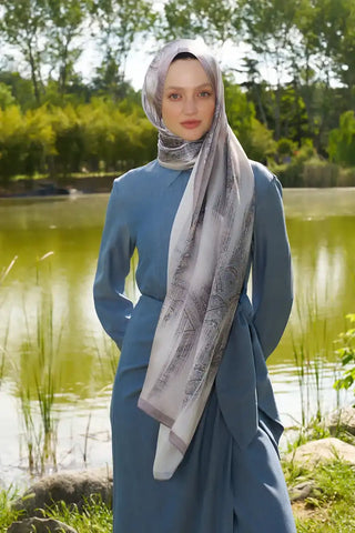 Crystal Hola Desen Şal - Vizon