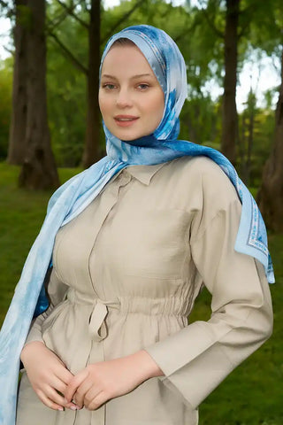 Crystal Perla Desen Şal - Mavi