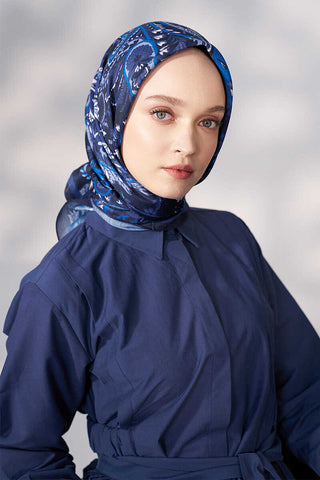 Daisy Allure Desen Eşarp - Lacivert