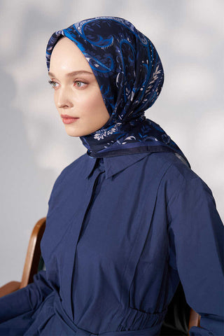 Daisy Allure Desen Eşarp - Lacivert