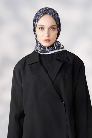 Daisy Allure Desen Eşarp - Siyah