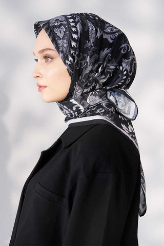 Daisy Allure Desen Eşarp - Siyah