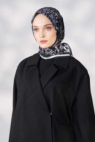 Daisy Allure Desen Eşarp - Siyah