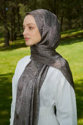 Rabia Hundi Elegance Lace DesenJakarŞal-Kahverengi