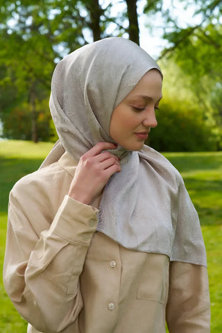 Elegance Silva Desen Jakar Şal - Bej