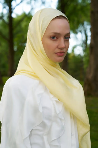 Elegance Silva Desen Jakar Şal - Sarı