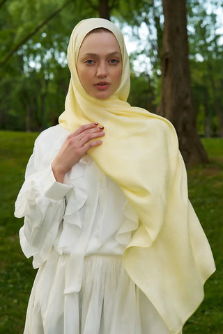 Elegance Silva Desen Jakar Şal - Sarı