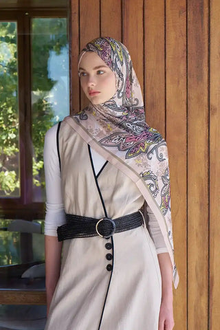 Endless Alive Desen Şal - Bej