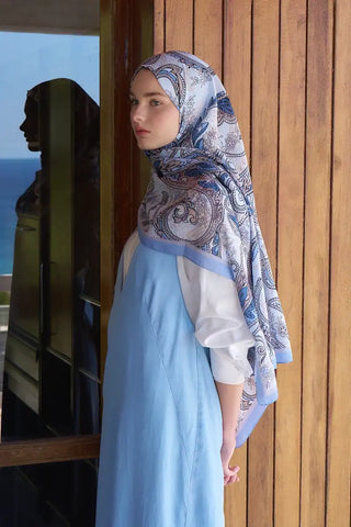 Endless Alive Desen Şal - İndigo