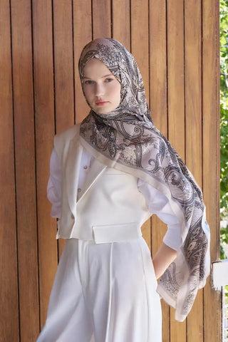 Endless Alive Desen Şal - Tereyağı Sarısı