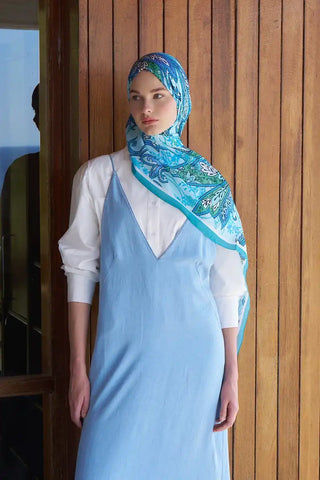 Endless Alive Desen Şal - Turkuaz