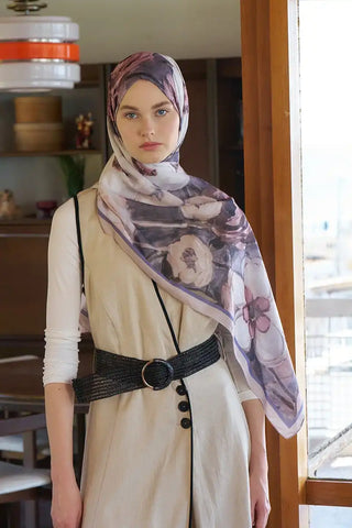 Endless Bloom Desen Şal - Bej
