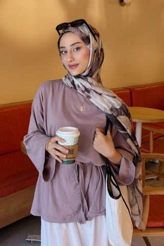 Endless Bloom Desen Şal - Bej