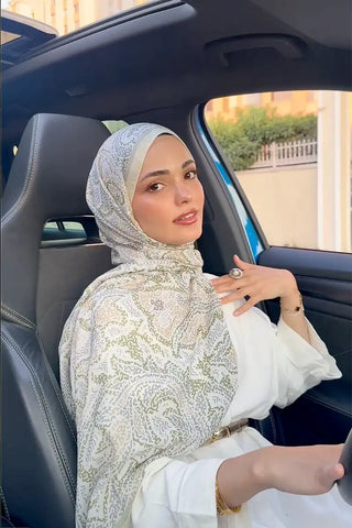 Kübra KOÇ Endless Brise Desen Şal - Sarı