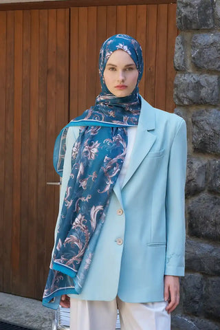 Endless Golden Desen Şal - Petrol