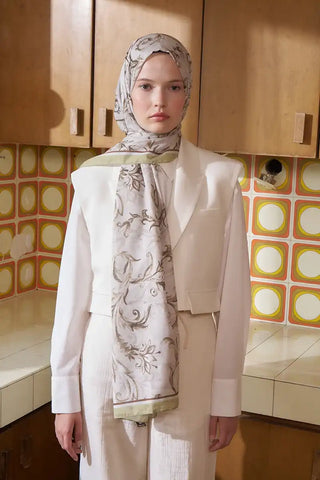 Endless Golden Desen Şal - Yeşil