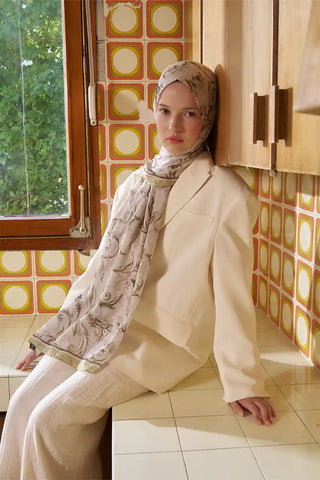 Endless Golden Desen Şal - Yeşil