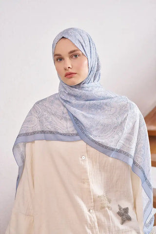 Endless Lena Desen Şal - Açık Mavi
