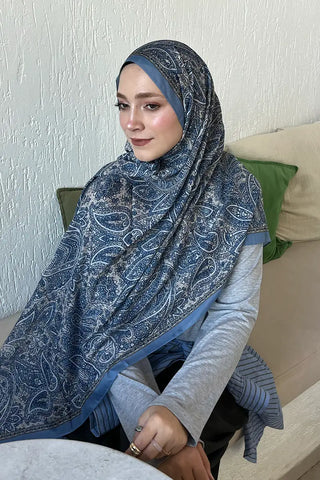 Endless Lena Desen Şal - Kot Mavi