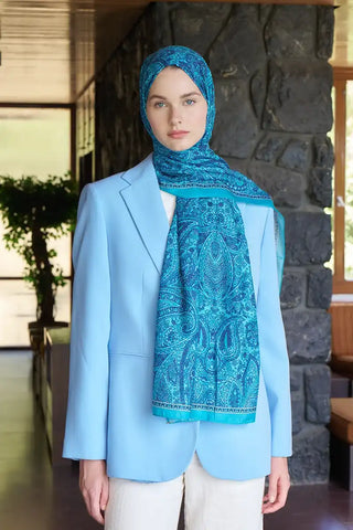 Endless Lena Desen Şal - Petrol