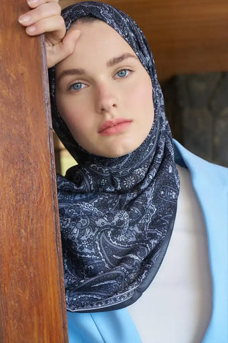 Endless Lena Desen Şal - Siyah