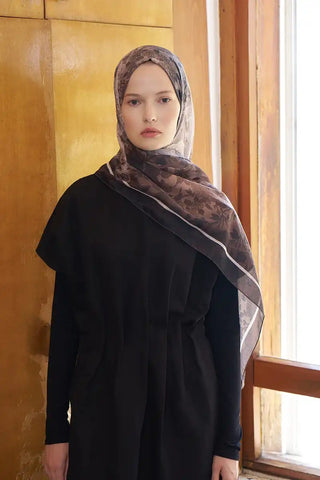 Endless Sunlit Desen Şal - Kahverengi