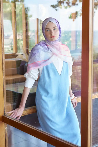 Endless Sunlit Desen Şal - Pembe