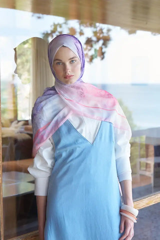 Endless Sunlit Desen Şal - Pembe