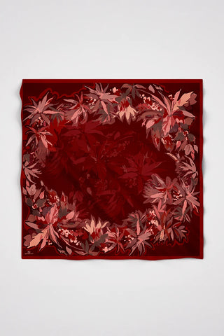 Flourish Desen Omuz Şal - Bordo