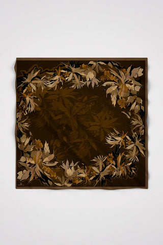 Flourish Desen Omuz Şal - Kahverengi