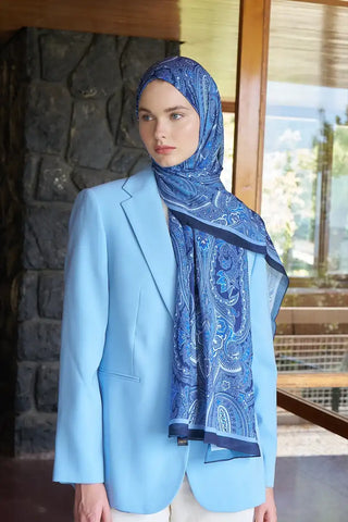 Beyza HURİ Fransız İpeği Saray Desen Şal - Laciver