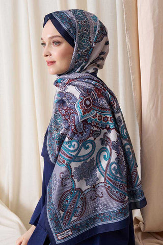 Historical Dionessa Desen Şal - Mavi