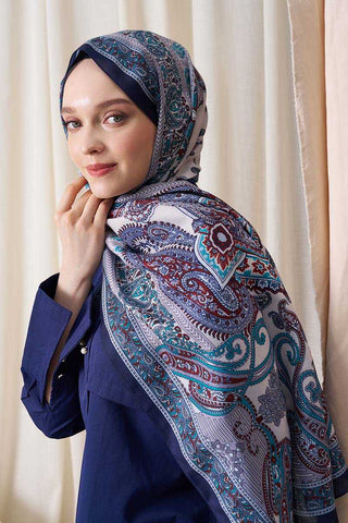 Historical Dionessa Desen Şal - Mavi