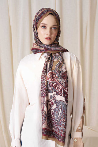 Historical Dionessa Desen Şal - Yağ Yeşili