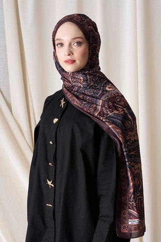 Historical Florentis Desen Şal - Kahverengi