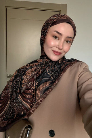 Historical Florentis Desen Şal - Kahverengi