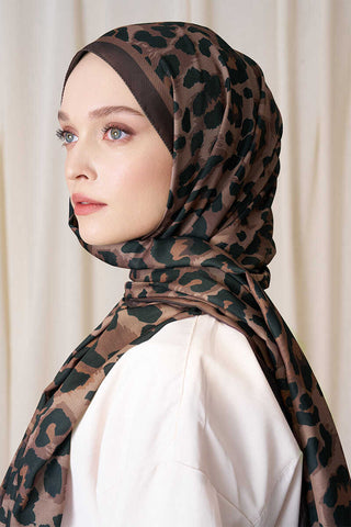 Historical Leopar Desen Şal - Mocha