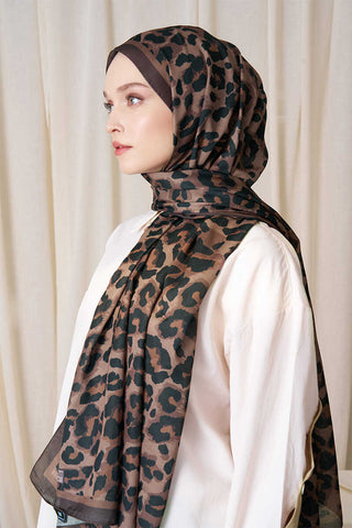 Historical Leopar Desen Şal - Mocha