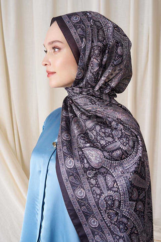 Berce Kaplan Historical Livia Desen Şal - Kahve/Bej
